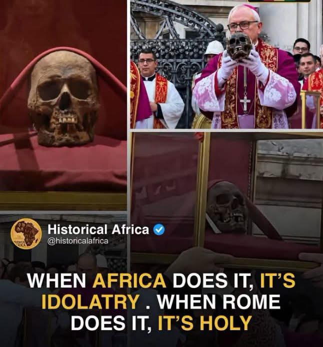 A social-media comparison of African ritual practice and a Roman Catholic relic ceremony